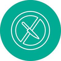 No Knife Multi Color Circle Icon vector