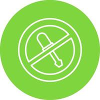 No Screwdriver Multi Color Circle Icon vector