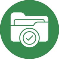 Folder Multi Color Circle Icon vector