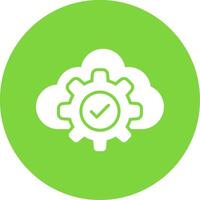 Cloud Multi Color Circle Icon vector