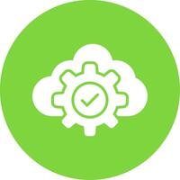 Cloud Multi Color Circle Icon vector