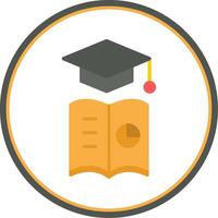 Learning Analytics Flat Circle Icon vector