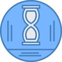 Hourglass Line Filled Blue Icon vector