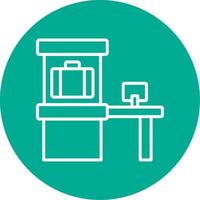 Scanner Multi Color Circle Icon vector