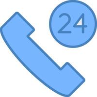 Help Line Filled Blue Line Filled Blue Icon vector