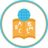 Linguistics Flat Circle Icon vector