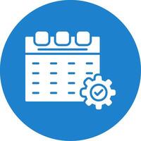 Calendar Multi Color Circle Icon vector