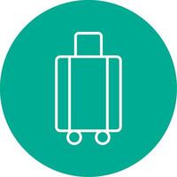 Luggage Multi Color Circle Icon vector