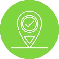 Location Multi Color Circle Icon vector