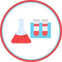 Science Beaker Flat Circle Icon vector