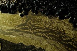 fondo de textura de mármol negro y dorado foto