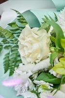 A bouquet of flowers in close-up photo