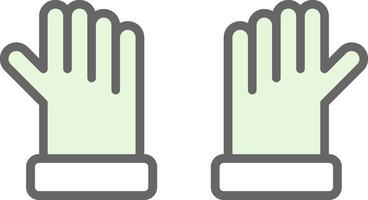Gloves Fillay Icon Design vector