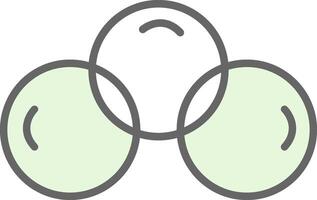 Overlapping Circles Fillay Icon Design vector