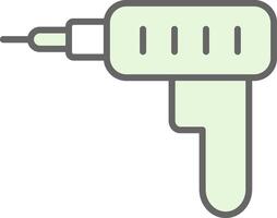 Nail Gun Fillay Icon Design vector