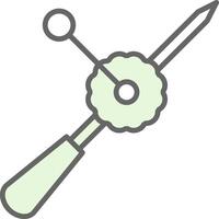 Hand Drill Fillay Icon Design vector