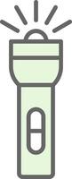 Flashlight Fillay Icon Design vector