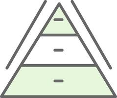 Pyramid Chart Fillay Icon Design vector