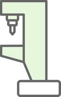 Drilling Machine Fillay Icon Design vector