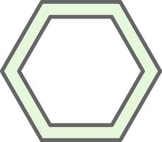 Hexagon Fillay Icon Design vector