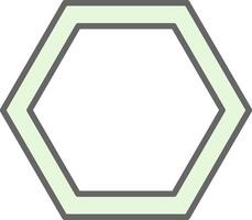 Hexagon Fillay Icon Design vector