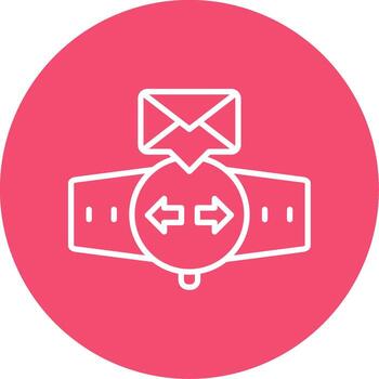 Message Multi Color Circle Icon vector