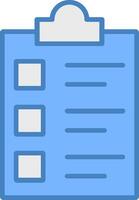 Survey List Line Filled Blue Icon vector