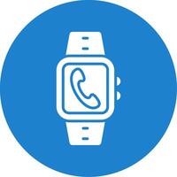 Incoming Call Multi Color Circle Icon vector