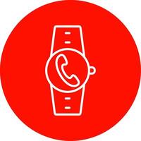 Incoming Call Multi Color Circle Icon vector