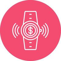 Contactless Multi Color Circle Icon vector