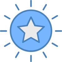 Best Choice Line Filled Blue Icon vector