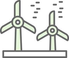 Wind Turbine Fillay Icon Design vector