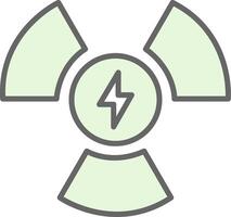 Nuclear Power Fillay Icon Design vector