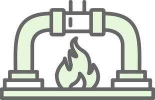 Gas PipeLine Circle Multi Circle Fillay Icon Design vector