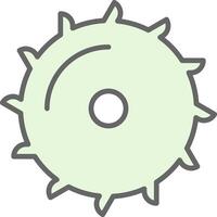 Saw Blade Fillay Icon Design vector