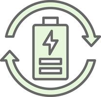 Eco Battery Fillay Icon Design vector