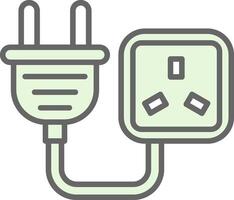 Wall Plug Fillay Icon Design vector