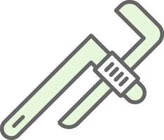 Pipe Wrench Fillay Icon Design vector