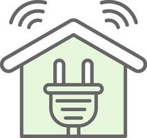 Smart Home Fillay Icon Design vector