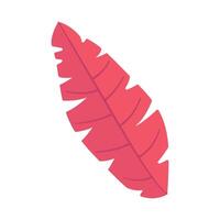 lovely tropical leaf with flat design vector