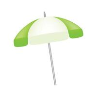 beach umbrella 3d illustration isolated on white background vector