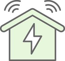 Smart Home Fillay Icon Design vector