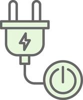 Power Button Fillay Icon Design vector