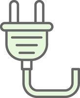 Plug Fillay Icon Design vector