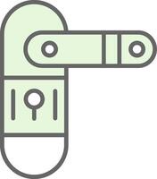 Door Lock Fillay Icon Design vector