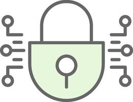 Cyber Security Fillay Icon Design vector