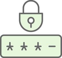 Password Fillay Icon Design vector