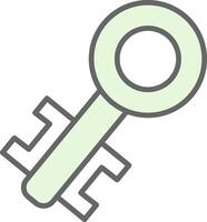 Old Key Fillay Icon Design vector