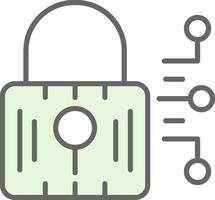 Cyber Security Fillay Icon Design vector