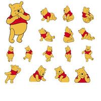 disney animado personaje Winnie el pooh dibujos animados vector